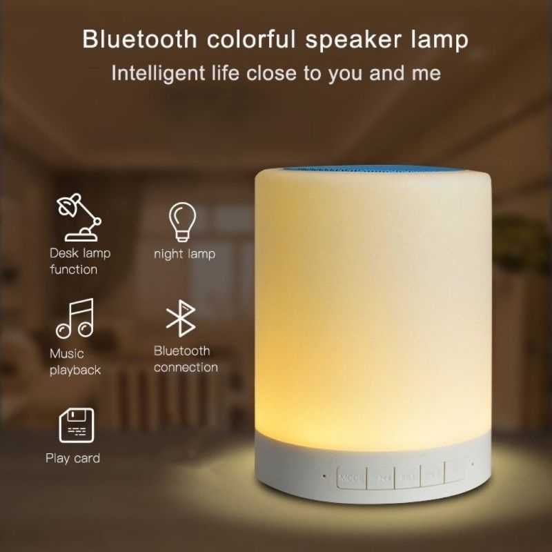 CL-671 Multifunctional Wireless Bluetooth Touch Table Lamp Rechargeable Portable Speaker Music Player Romantic LED