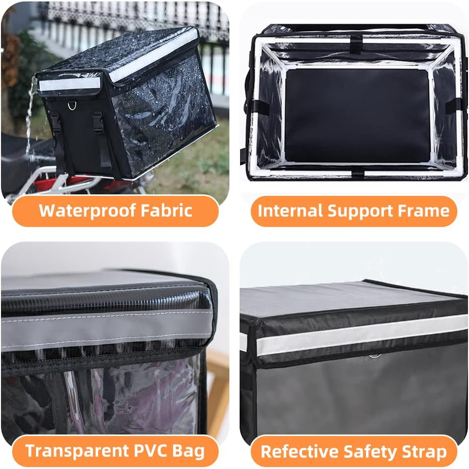 Food Delivery Bag 32L/48L/62L Waterproof Thicken Thermal Insulated Food Rider Delivery Box Motorcycle Delivery Beg 外卖保温箱