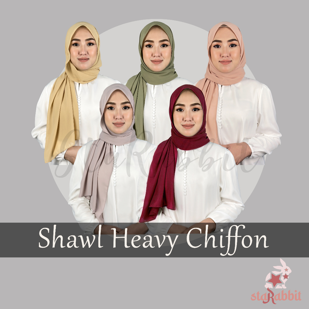 Shawl Heavy Chiffon Plain Keknis