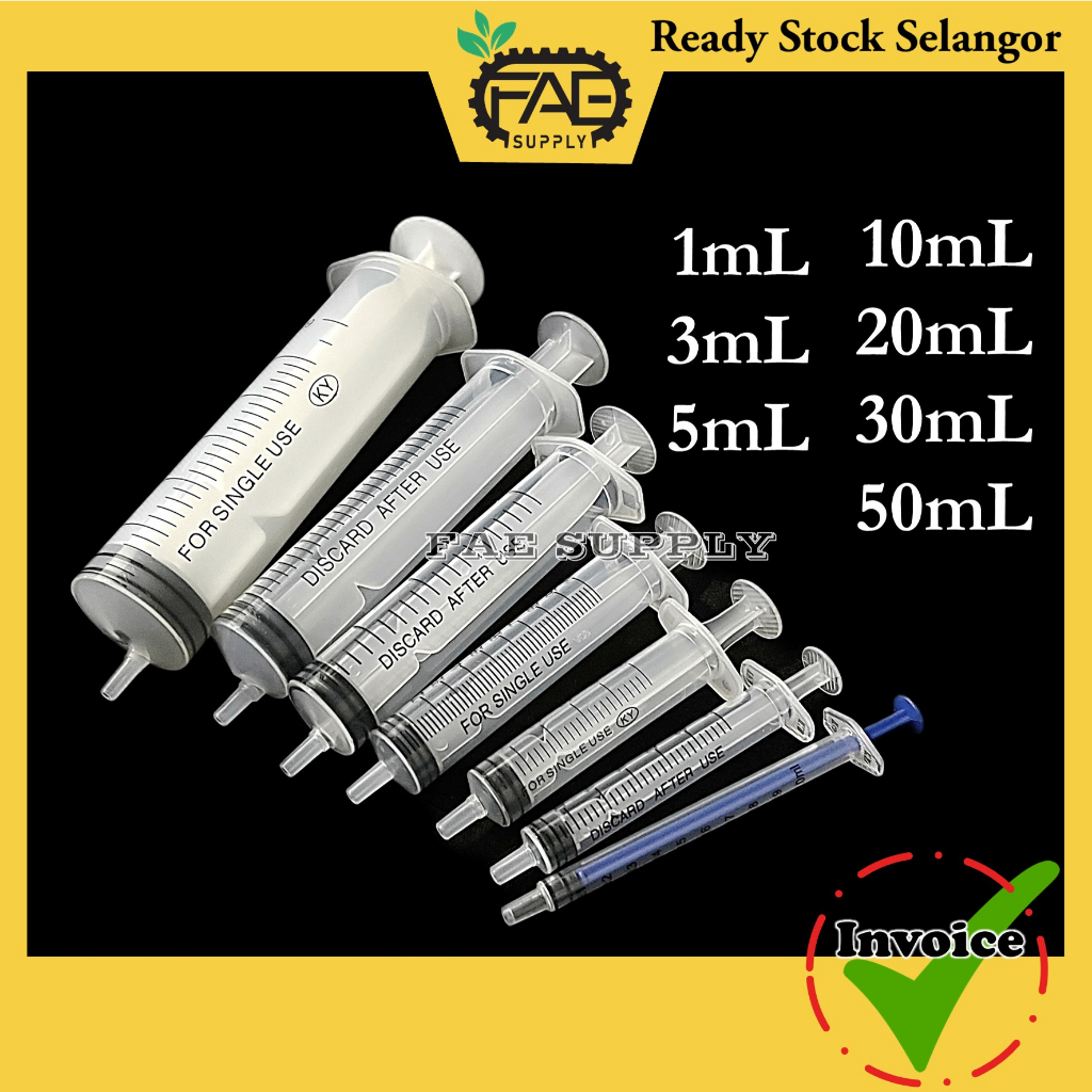 Picagari Syringe Luer Slip 1 5 10 12 20 30 50 60 ml cc individual pack sterilized feeding syringe feed