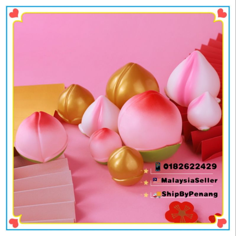 （AA）God of longevity Birthday Peach caketopper decoration寿桃/桃/寿星公/寿星婆/老公公/老婆婆生日蛋糕装饰品