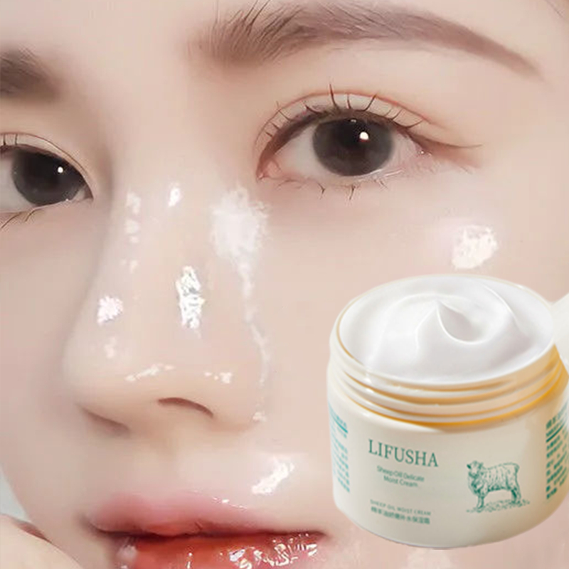 krim jeragat paling berkesan Pelembap Pemutih Wajah 140G Krim Susu Kambing Kering pori besar anti wrinkle freckle美白祛斑保湿霜