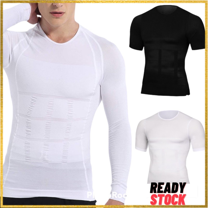 Magic T-Shirt ShaperT-Shirt Abang Boroi Baju Abang Sado Slimming Body Shirt Long sleeve inner man for rider