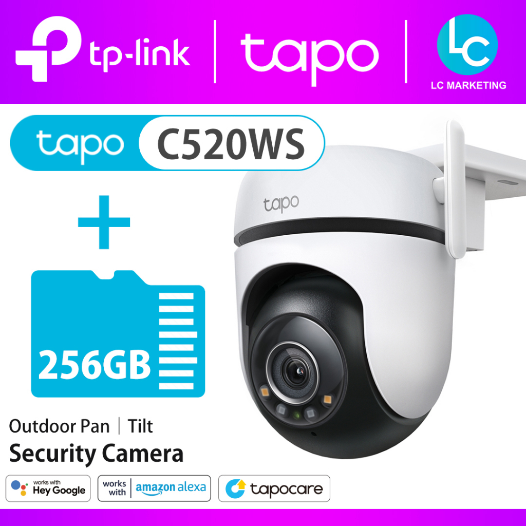 TP-Link Tapo C510W 2K CCTV Pan Tilt AI Outdoor Home WiFi Network