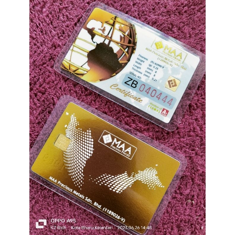 🔥Gold bar 999.9 berat 0.25g🔥