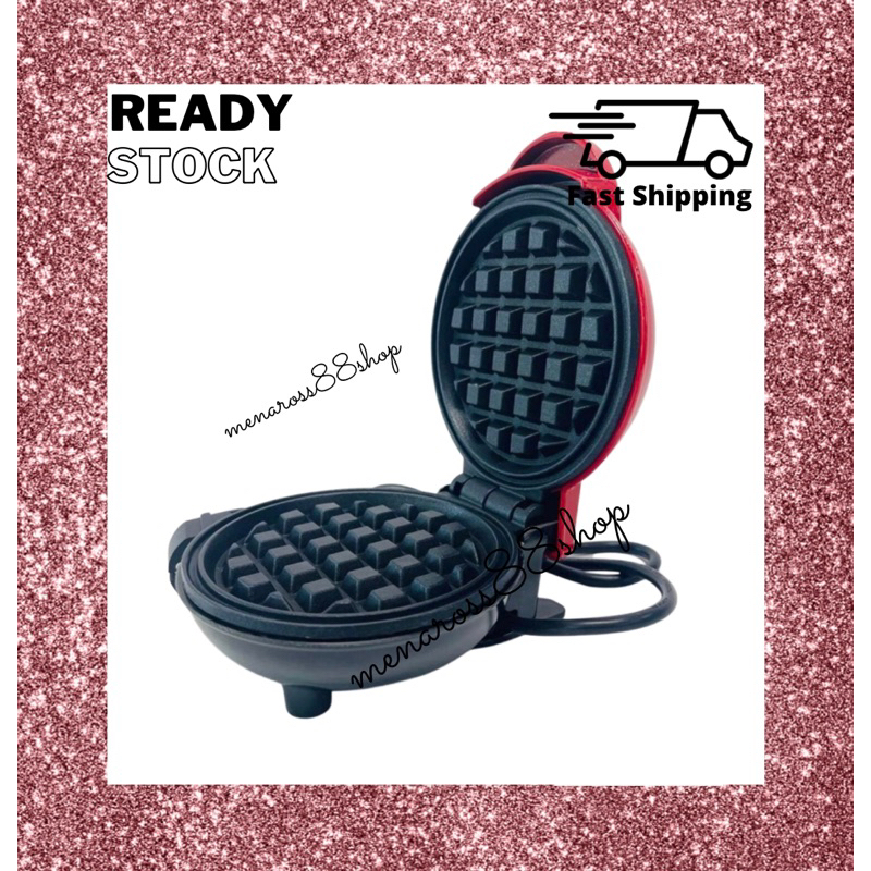 Mini Waffle Maker Quick Easy Murah Machine Burgers Paninis Grilled Cheese Toasted Breakfasr Sandwiches