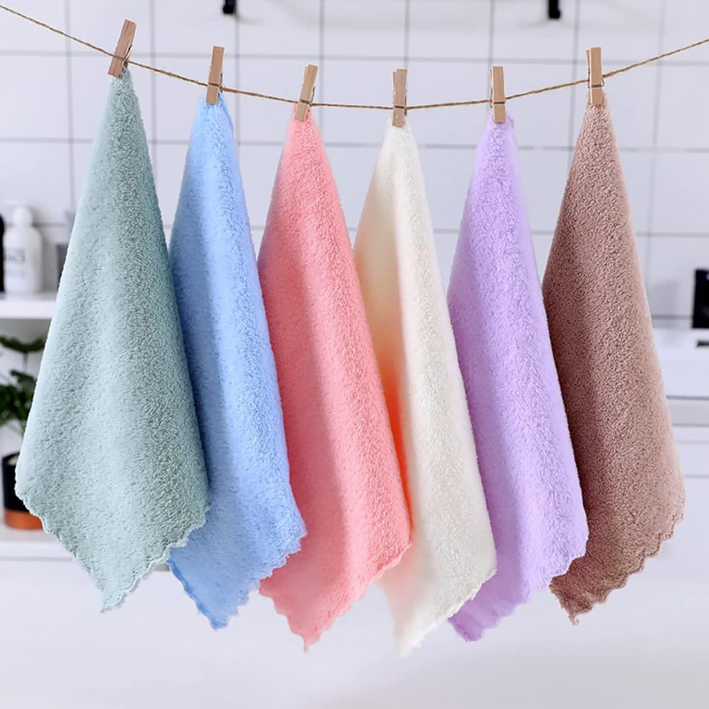 30x30cm Highly Absorbent Coral Fleece Baby Burp towel Kids handkerchief Kitchen Cleaning Tuala Kain lap