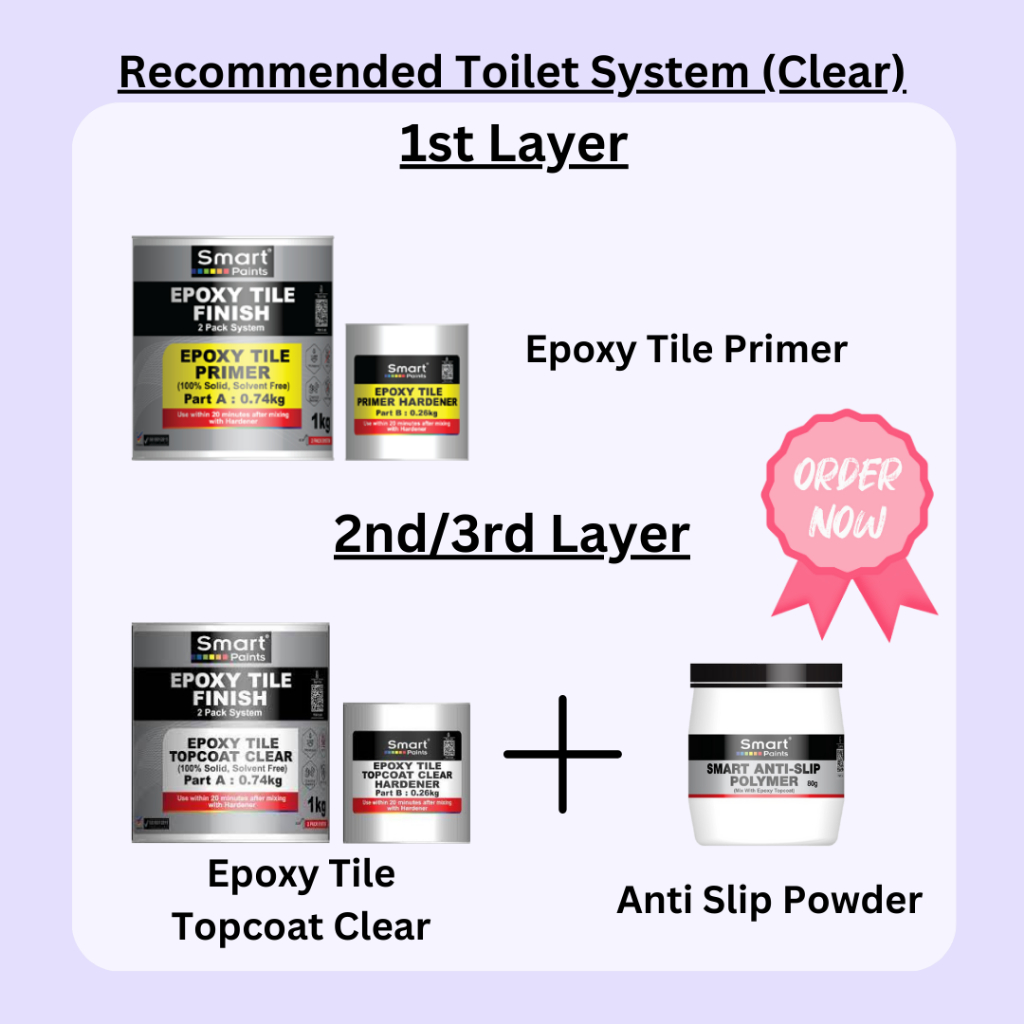 1L Epoxy Waterproof Antislip Set For Tile Toilet Bathroom Epoxy Undercoat Waterproof Anti Fungus