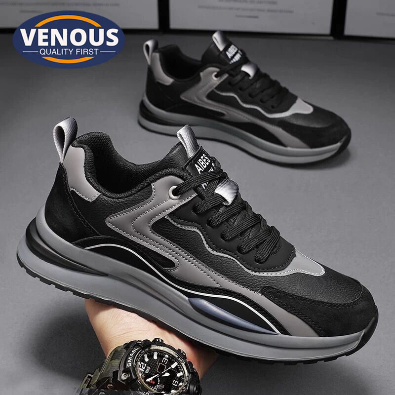 【Venous】2024 New Kasut Casual Lelaki Original 100% Joging Men Shoes Rubber Sneakers for Men Running Sport Shoes for Men