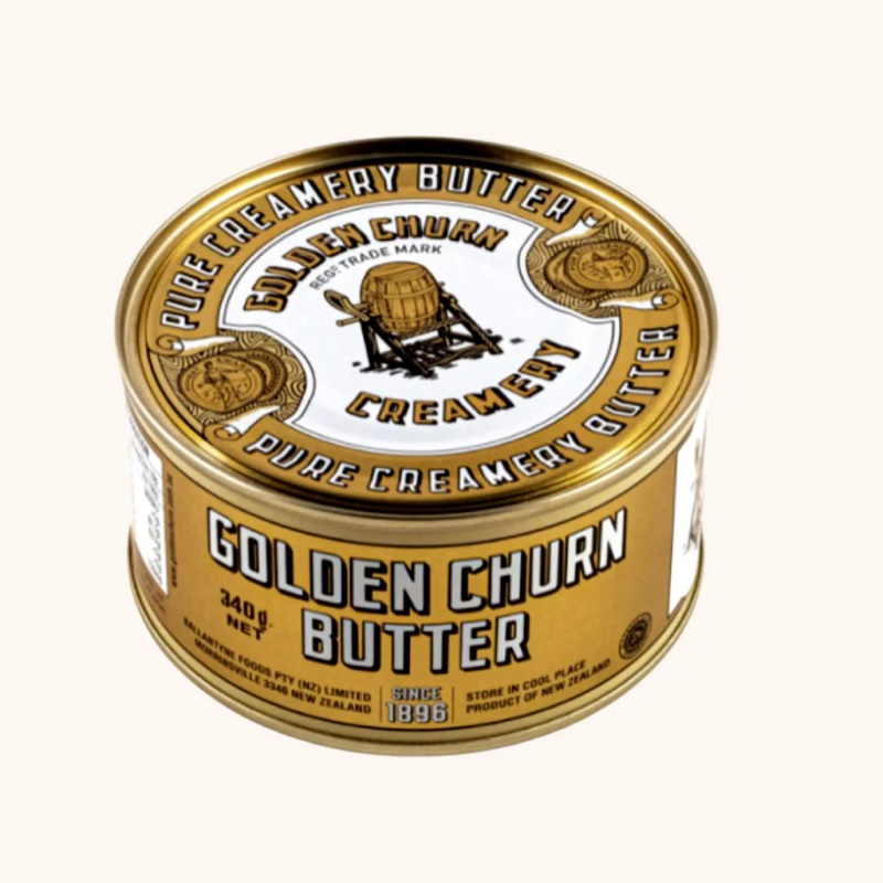 GOLDEN CHURN Pure Creamy Butter Canned / GOLDEN CHURN Mentega / 金桶纯牛油 340gm