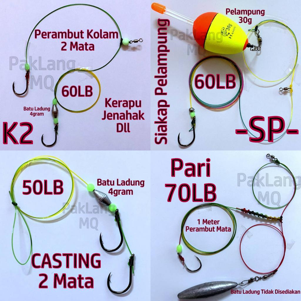 PERAMBUT KOLAM / SUNGAI / LAUT / SIAKAP / JENAHAK / PARI / CASTING / KERAPU / DLL