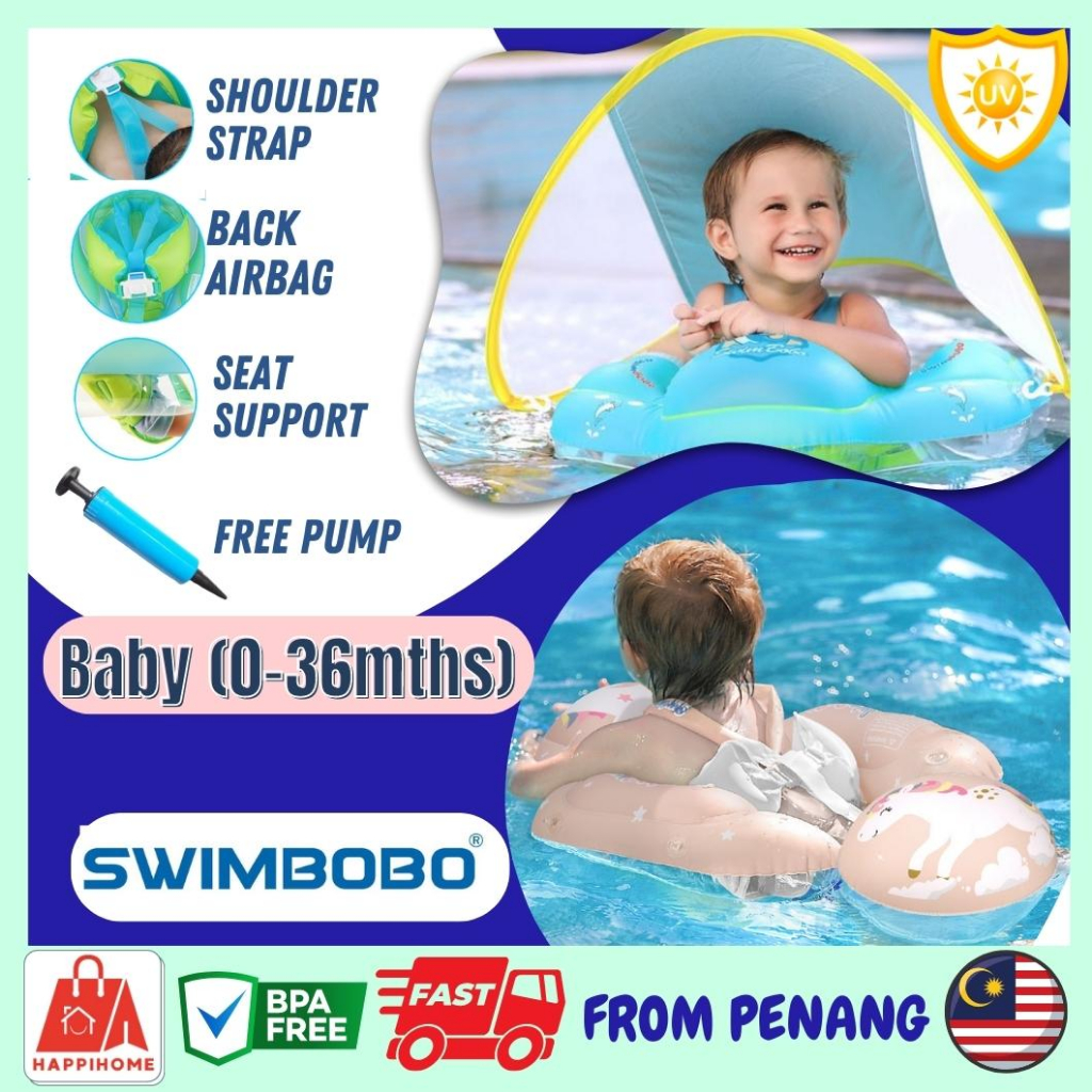 SWIMBOBO Seat Support Safety Baby Infant Seat Security Swimming Pool Newborn Neck Float Spa Kids Pelampung Bayi Toddler