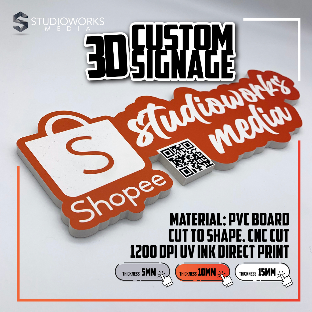 Custom Logo Signage 3D PVC Wall Decoration Company Branding Shop Name