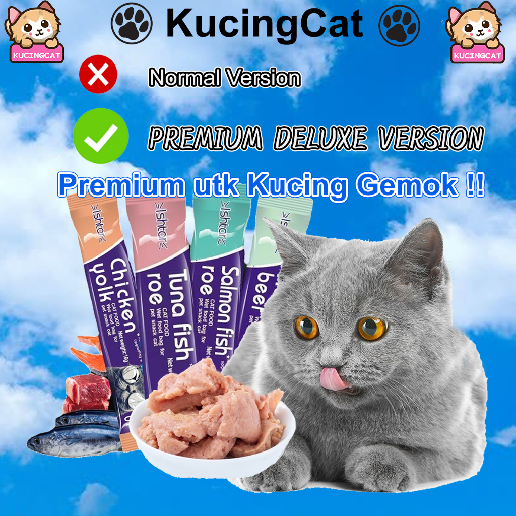 KUCINGCAT Makanan Anak Kucing 3 Bulan Bulu Gugur Cantik Lebat Vitamin Selera Makan Kucing Gemok