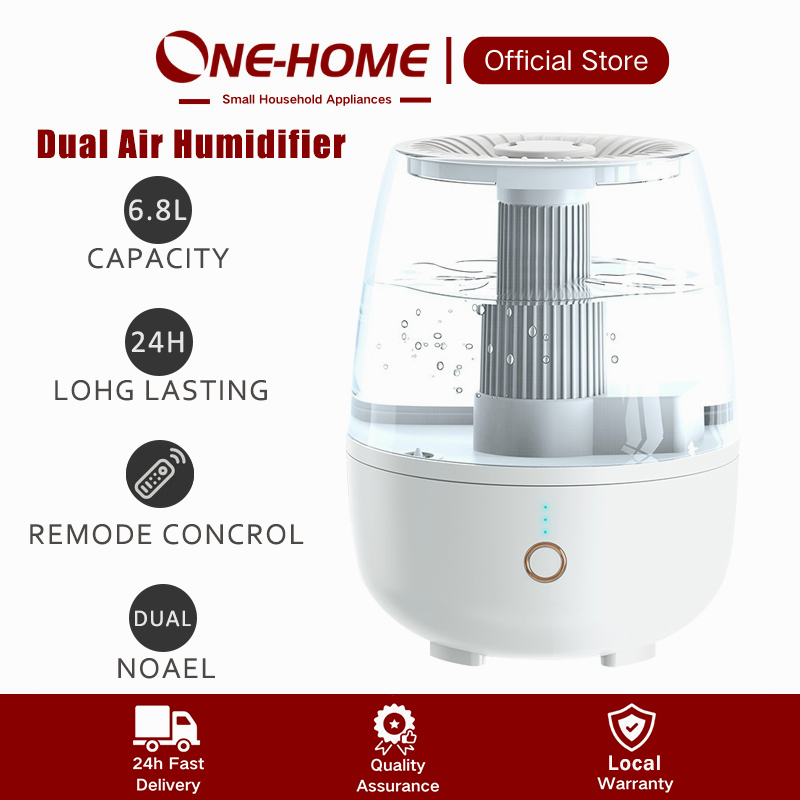 ONEHOME Air Humidifier 6.8L Ultrasonic Dual Large Mist Spray Aromatherapy Essential Oil Air Diffuser Mist Maker 加湿器