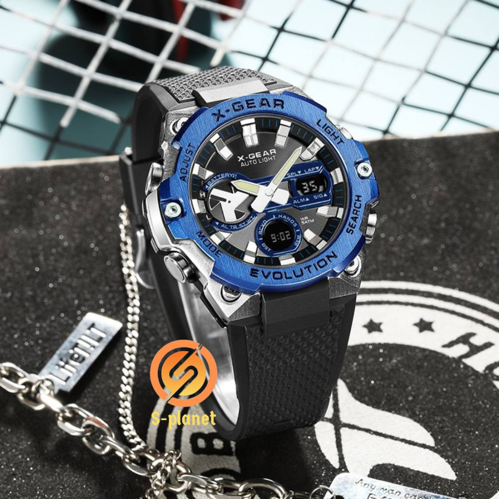 ReadyStock Original X-GEAR X-3993 Rubber Waterproof sport digital men watch jam tangan lelaki tahan air xgear