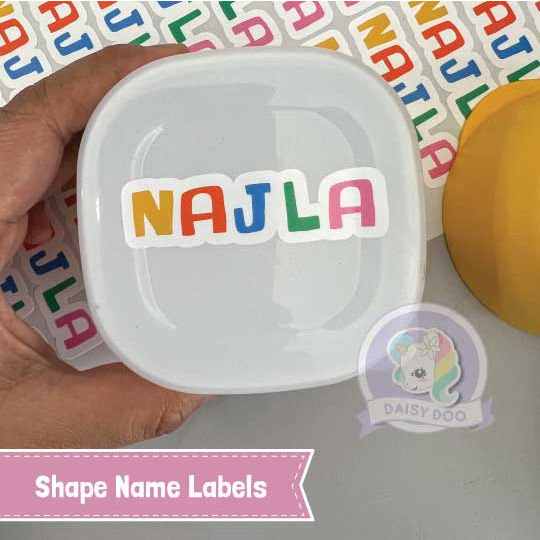 HOT SELLING STICKER SHAPE NAMA ANAK [WATERPROOF]