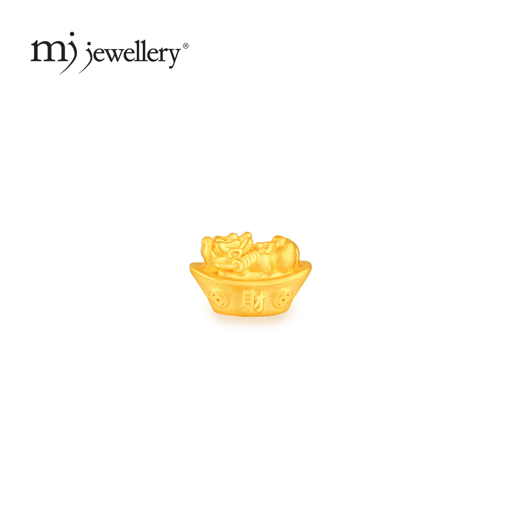 MJ Jewellery 3D 999.9 Pure Gold Ingot Pixiu B626