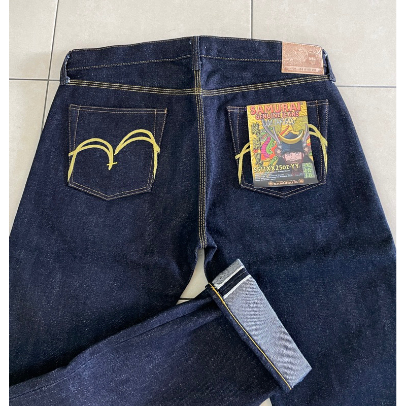 Pre-Order Limited Model Samurai Jeans KIRINJI S511xx25oz-YY Slim tappered fit cutting raw denim japan selvage 25oz