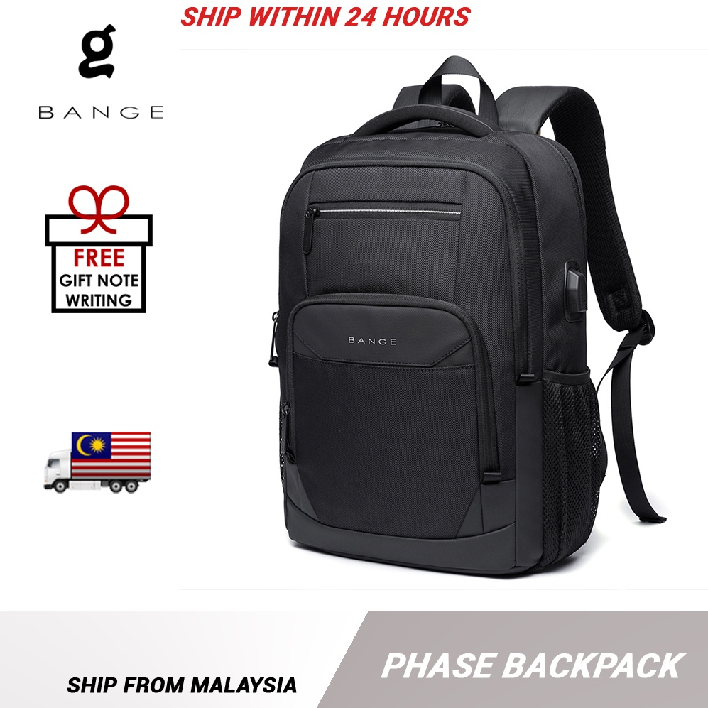 Bange Phase USB Water Resistant Card Pocket Big Capacity Multi Compartment Anti-Theft Ultra Light Travel Laptop Backpack