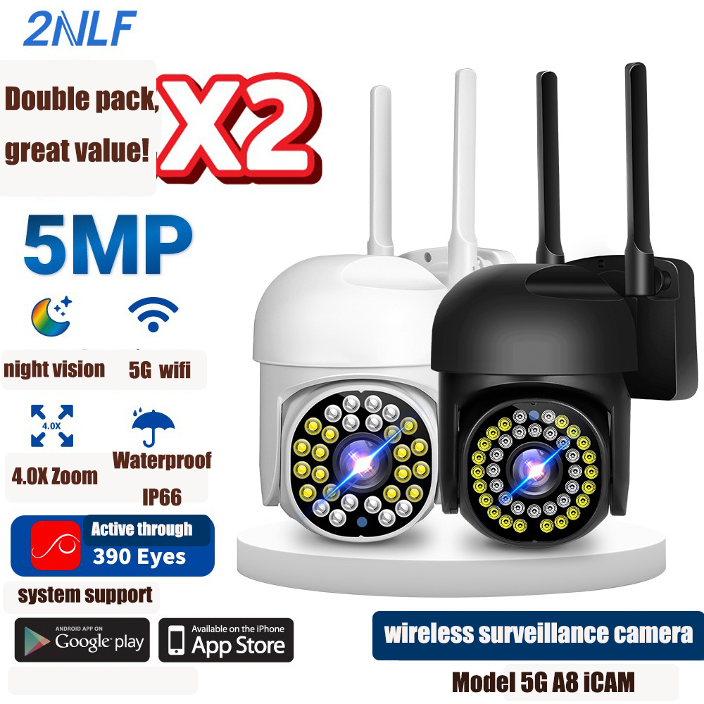 2NLF 5MP CCTV IP Camera WiFi Outdoor Night Vision Wireless PTZ Security Cameras Onvif Network CCTV IP Cam Home Surveillance dashcam portable cctv mini camera drone with camera