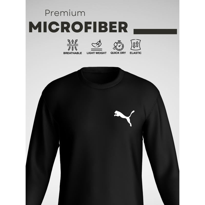 MICROFIBER JERSEY PM jaguar baju express jersi lengan panjang baju lelaki perempuan t shirt sport men women black navy