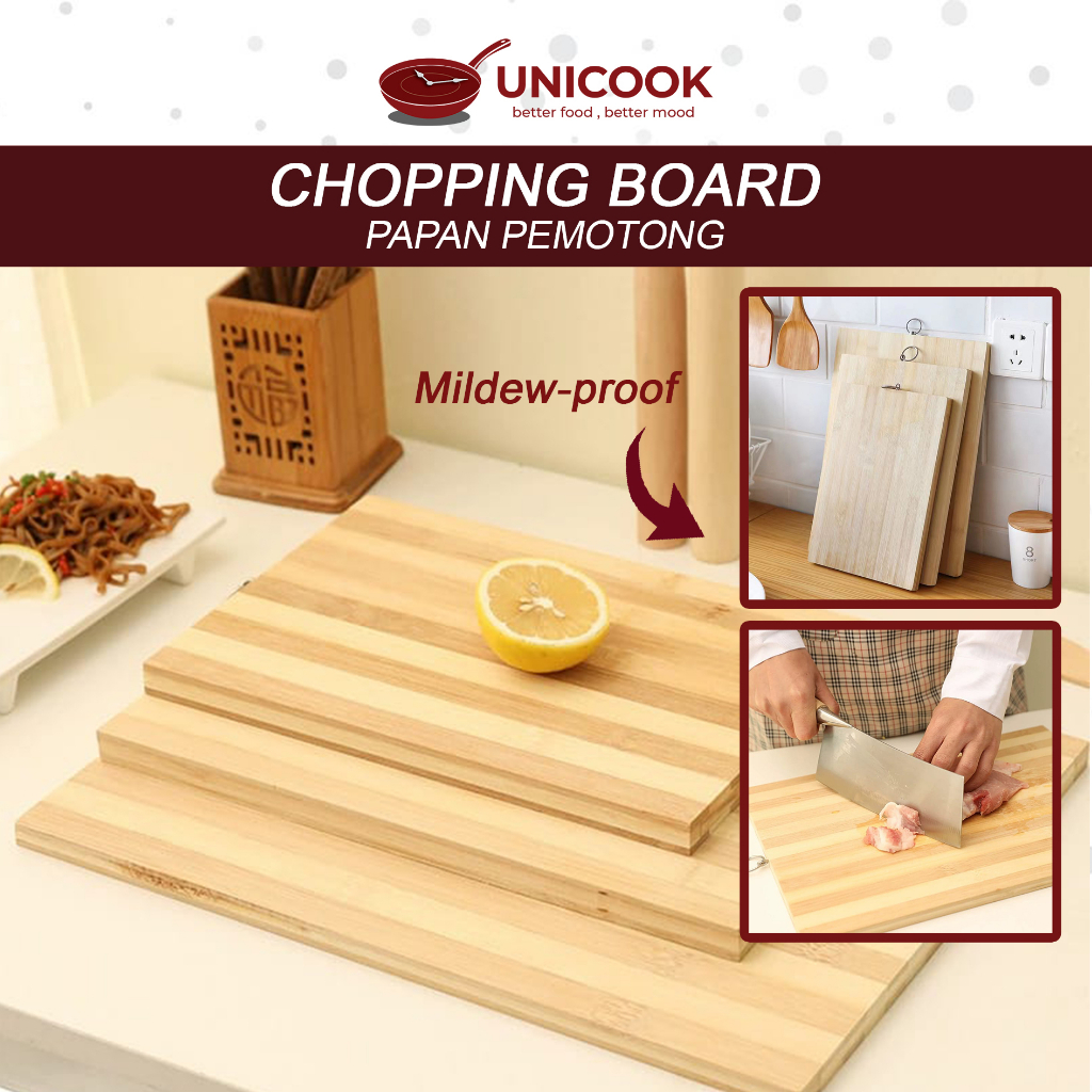 Bamboo Chopping Board, Cutting Board , Fruit Food Board / Papan Pemotong Kayu / 切菜板 砧板 / Papan potong