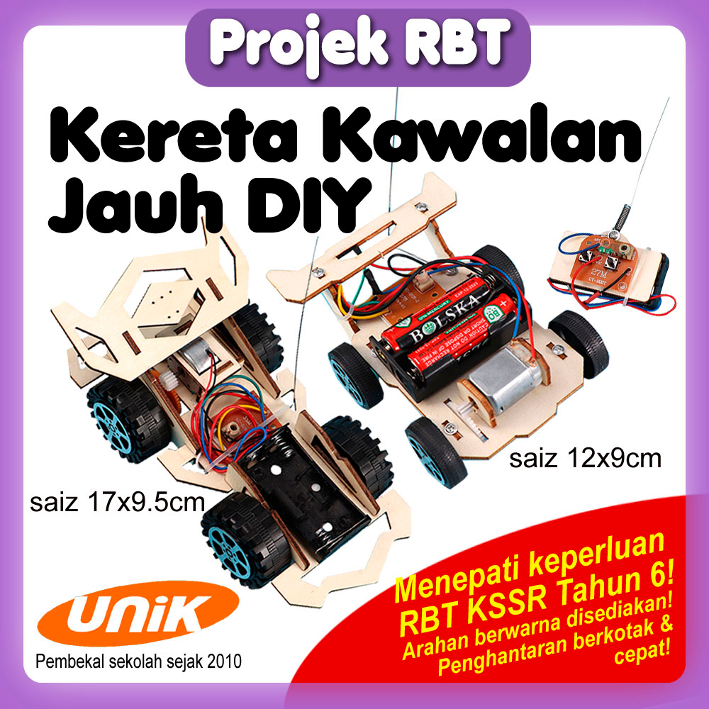 [UNIK] RBT Tahun 6 KSSR - Kereta Kawalan Jauh DIY - STEM - Projek Reka Bentuk Teknologi / Remote Control Car 自制组装遥控赛车