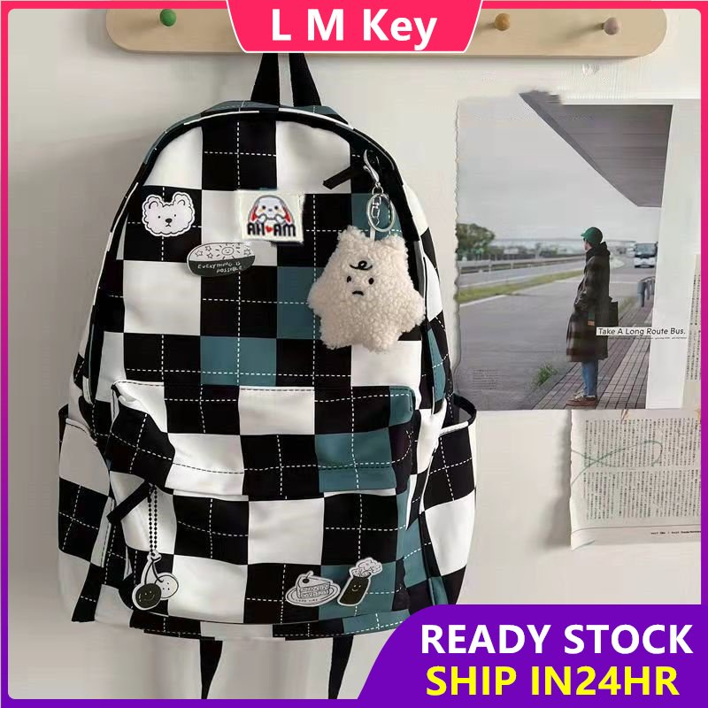 【READY STOCK】girls' backpack School bag Korean bagpack Student backpack Campus backpack High capacity backpack Travel backpack beg sekolah perempuan school backpack