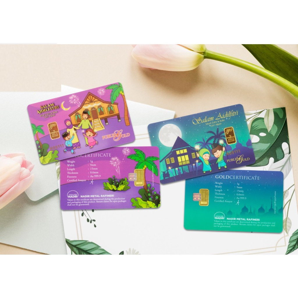 Public Gold LBMA Bullion Bar 1g (Au 999.9) - Raya 1441 Hijrah [GET FREE MYSTERY GIFT]