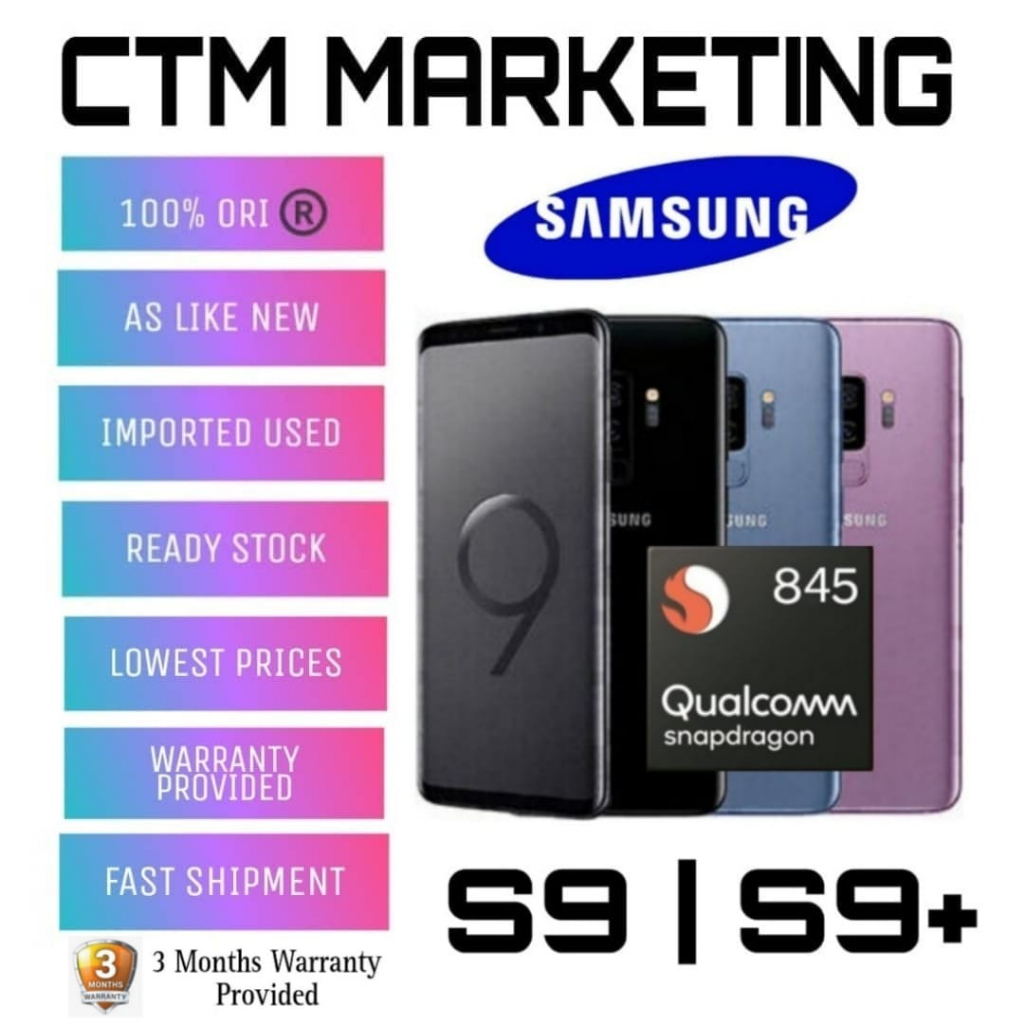 [Ready Stock] SAMSUNG S9  S9  Plus (Imported-used) LIKE NEW