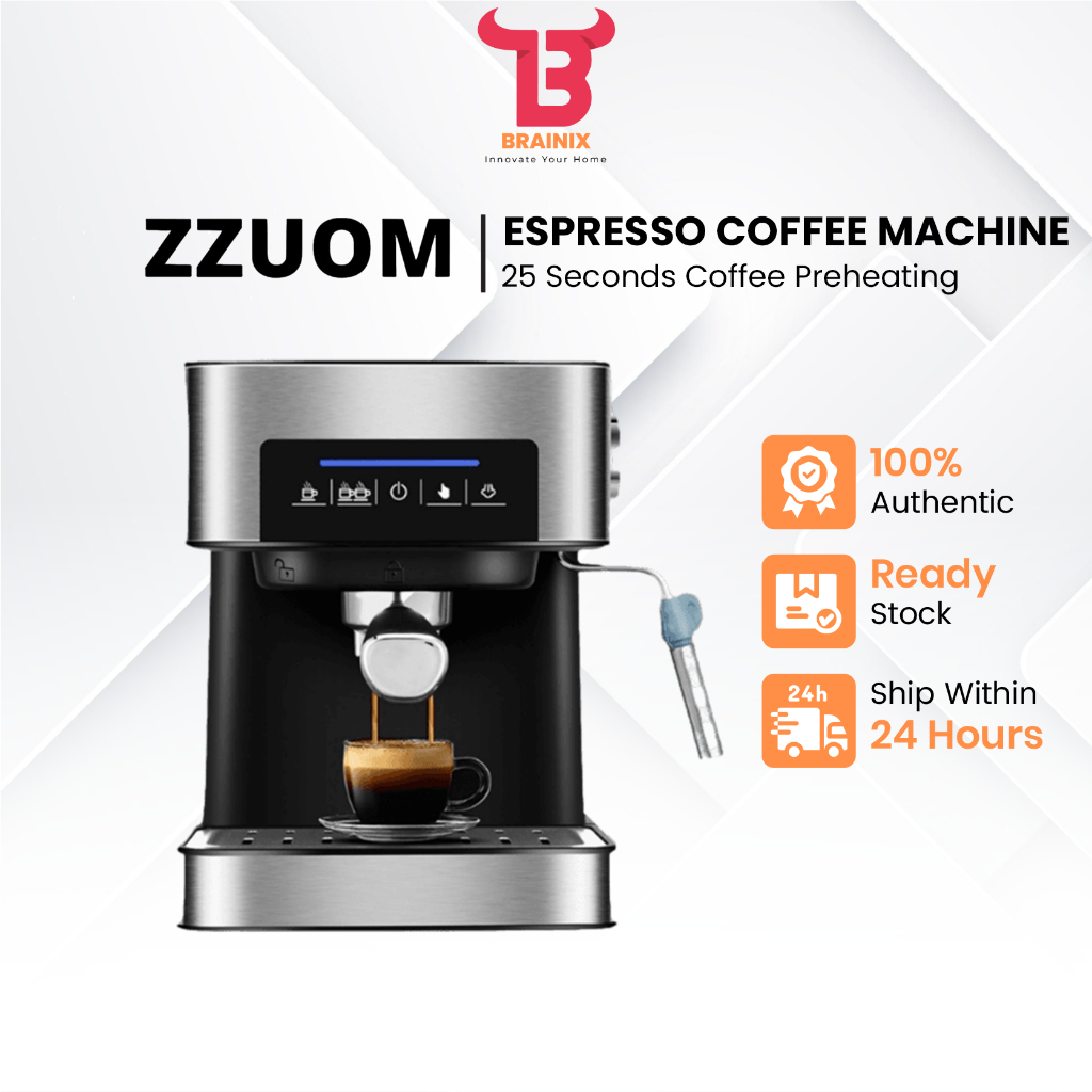 ZZUOM CM6863 espresso coffee machine with steam milk froth system 15Bar nespresso coffee maker