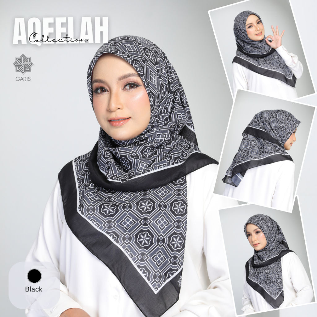 Tudung Bawal Garis l Japanese Premiun Cotton Voile Bidang 48 l AQEELAH Series