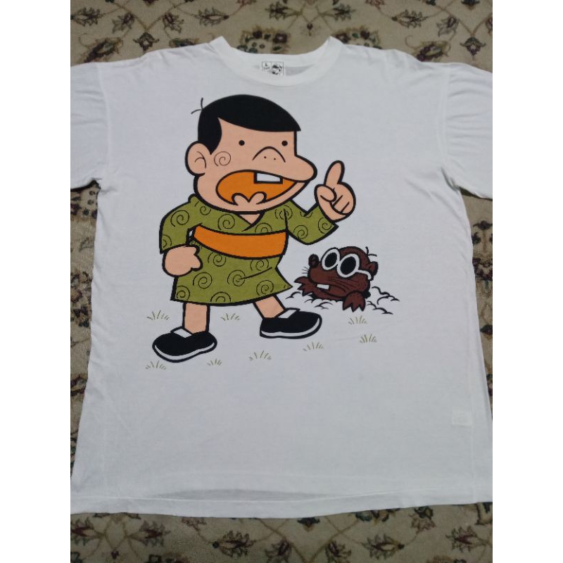 Baju tshirt anime vintage 90an Tensai Bakabon