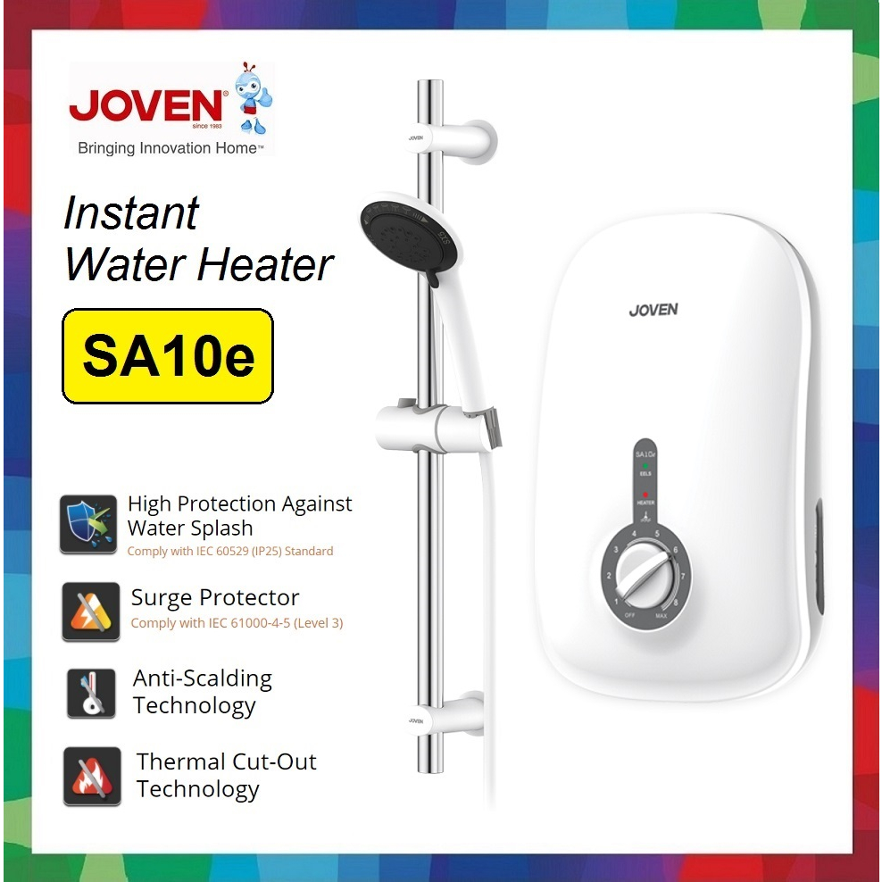 Joven SA8e SA10e Instant Water Heater shower / Pemanas mandi / Shower Heater