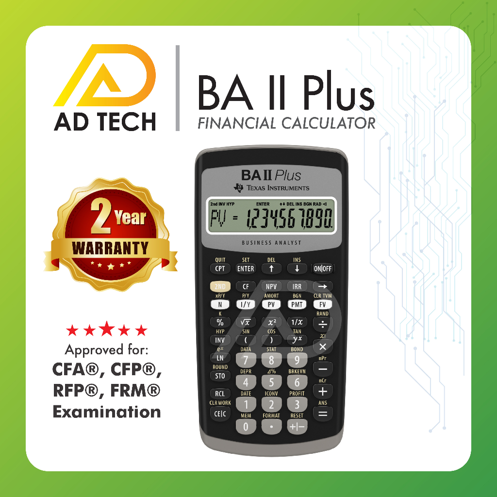 Texas Instruments BA II Plus Financial Calculator