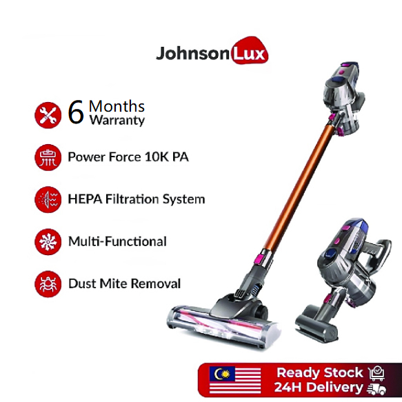 Johnsonlux 4in1 Cordless Vacuum Cleaner  Strong Suction Power Handheld Portable Vacuum Cleaner 3Pin Plug 吸尘器