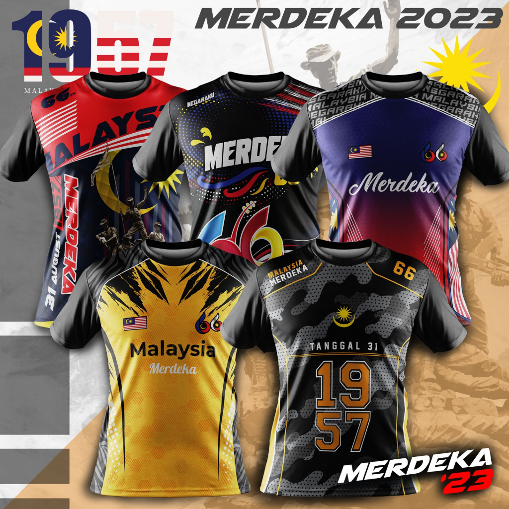 888.CO MALAYSIA MERDEKA 31 OGOS 23 TERBARU JERSEY MICROFIBER TSHIRT SUBLIMATION BAJU SUKAN HARI KEBANGSAAN KEMERDEKAAN