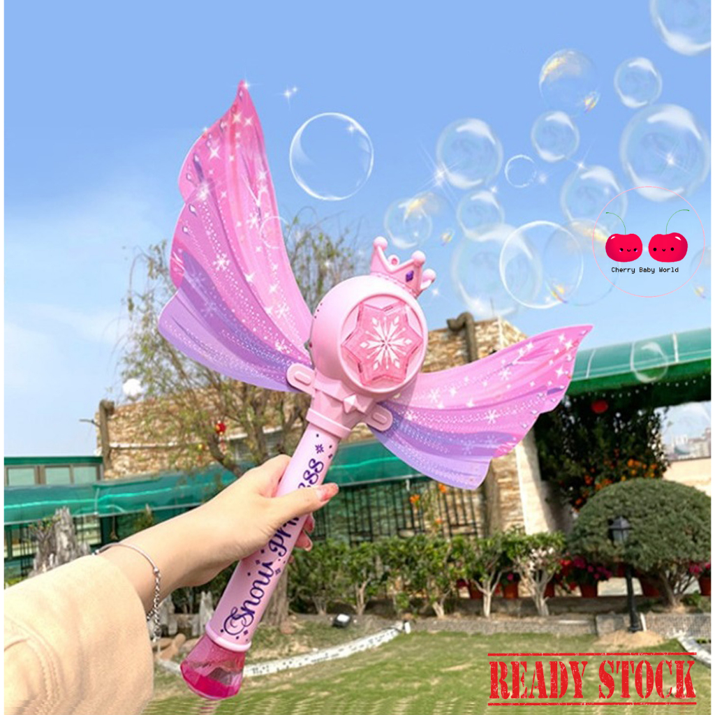 Frozen Bubble Gun Bubble Wand Automatic with Light and Music Let It Go Elsa Anna