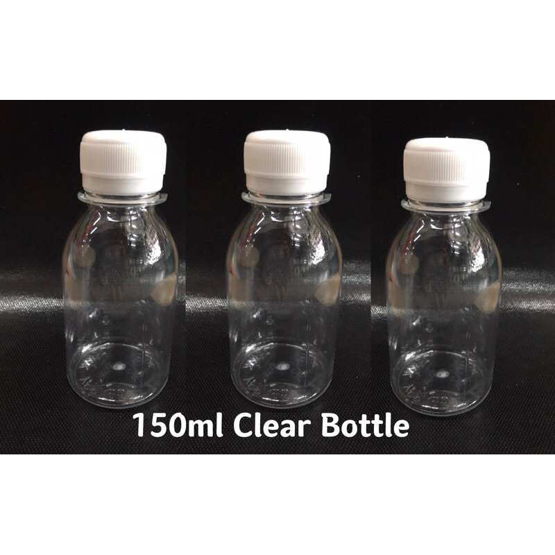 (10PCS) PET PLASTIC BOTTLE 150ML / ROUND BOTTLE 150ML / BOTOL PLASTIK