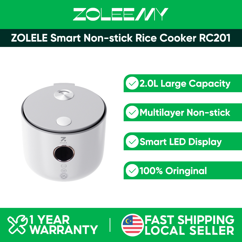 ZOLELE RC201 Smart Rice Cooker 2.0L Multi-function Mini Rice Cooker One Button Fast Cooking For 2-4 People