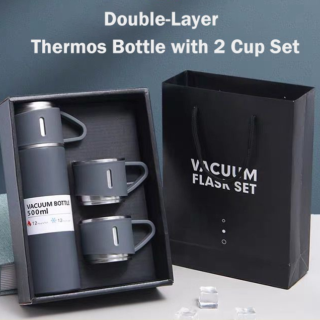 Thermos Cup set gift raya hadiah water tumbler Vacuum flask Gift Set Thermos Bottle Travel Mug Water Bottle 保温杯套礼物