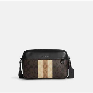 Luxuco] Free Shipping 100% Original Coach Charles Pack With Camo Print  F29713 Pouch Chest Shoulder Bag Beg Lelaki