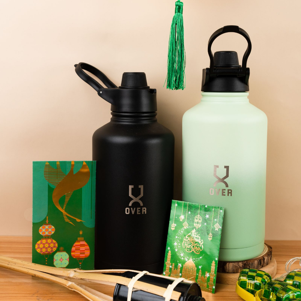 OVER 1.8L Big Capacity Flask Stainless Steel Vacuum Insulated Double-Wall Leak-Proof Sports Thermo Flask Botol Besar