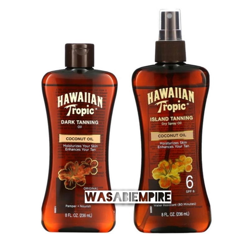 [READY STOCK] HAWAIIAN TROPIC Sunscreen/Dark/Island Tanning Oil Original 236ml