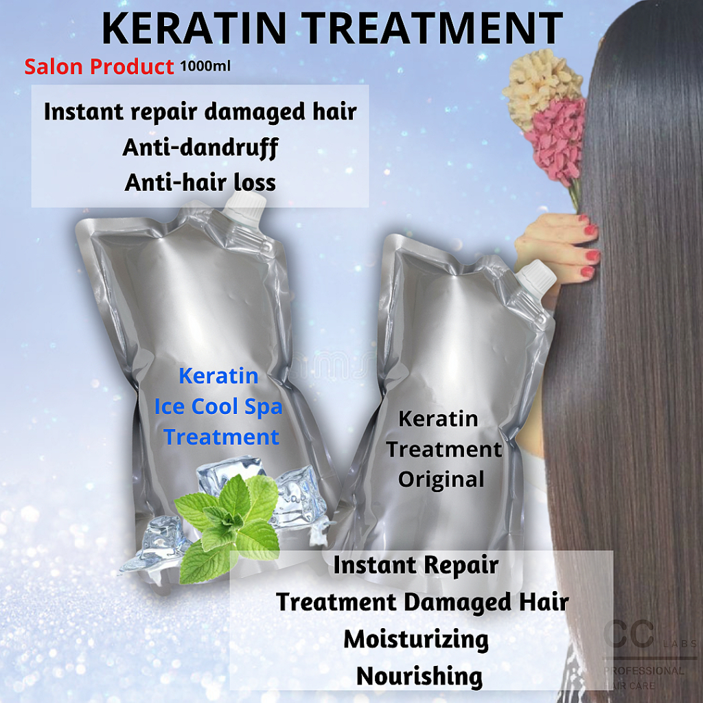 Borong Salon Hair Keratin Treatment 1000ml Keratin Original Keratin Ice Cool Spa Treatment Salon Product blondee