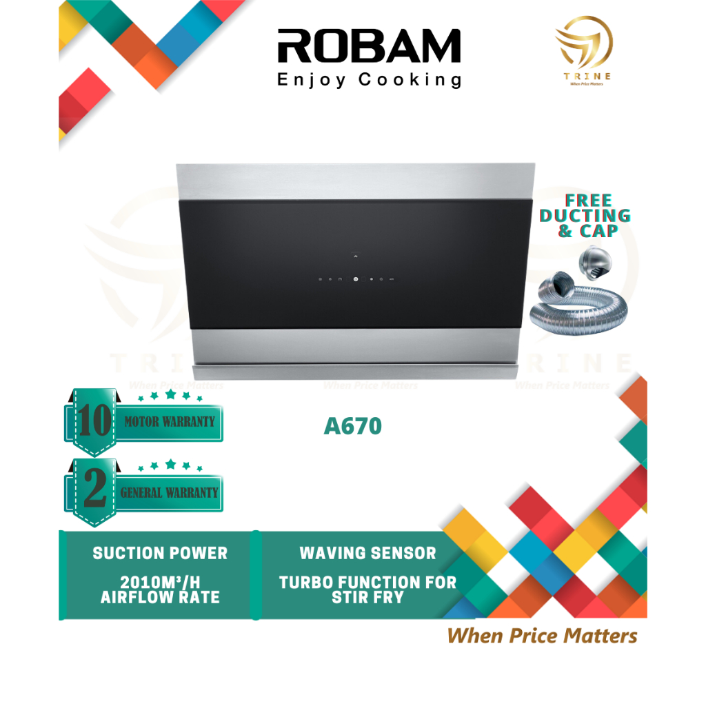 ROBAM A670 Super Power Range Hood With 2010m³/h Suction Power [Free Shipping]