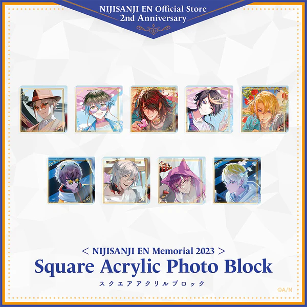 【Ready Stock】NIJISANJI EN Memorial 2023 Square Acrylic Photo Block Luxiem & Noctyx ver