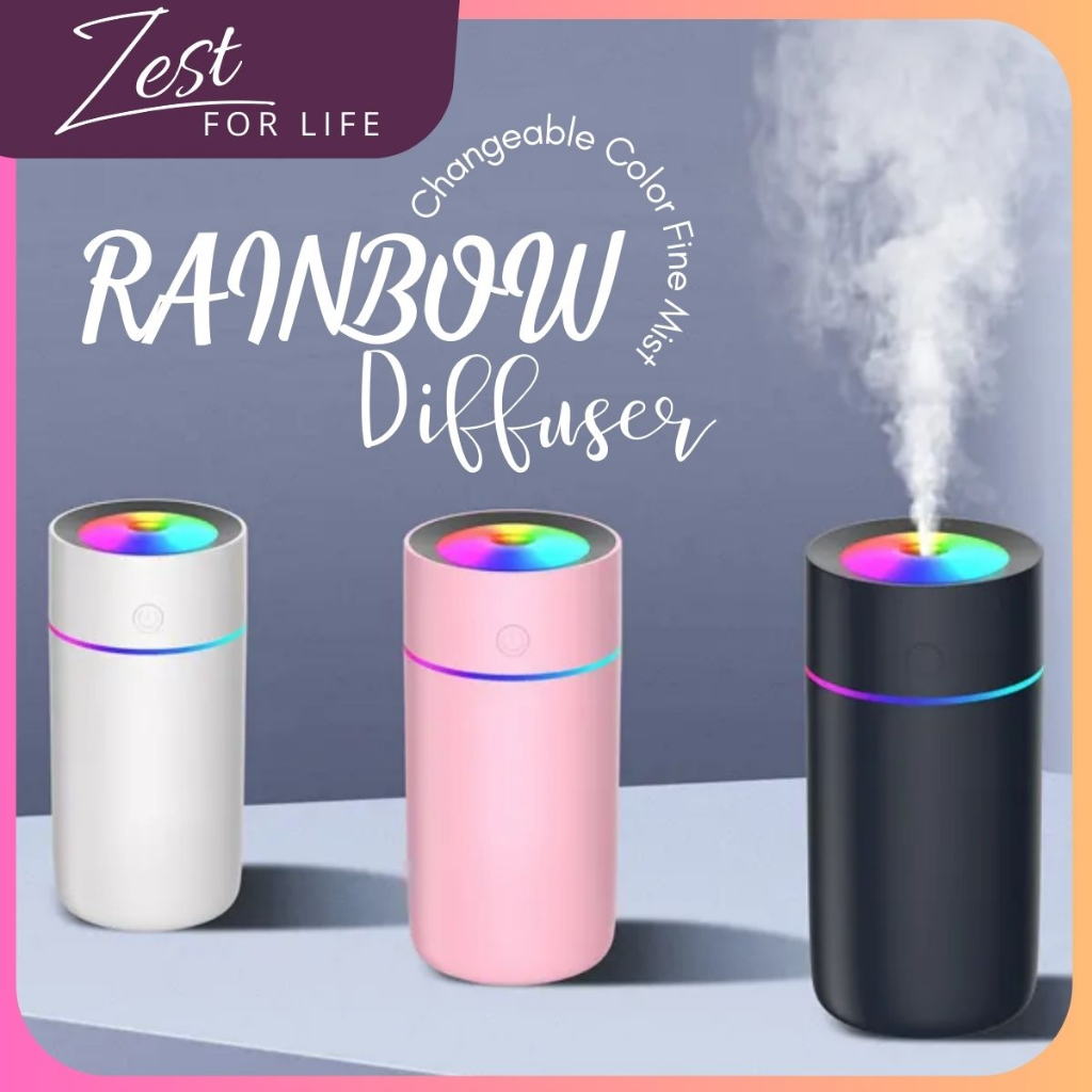 Wireless Wired Rainbow Ultrasonic Aroma Humidifier Diffuser Purifier Atomizer 加湿器 Aromatherapy USB LED Essential Oil