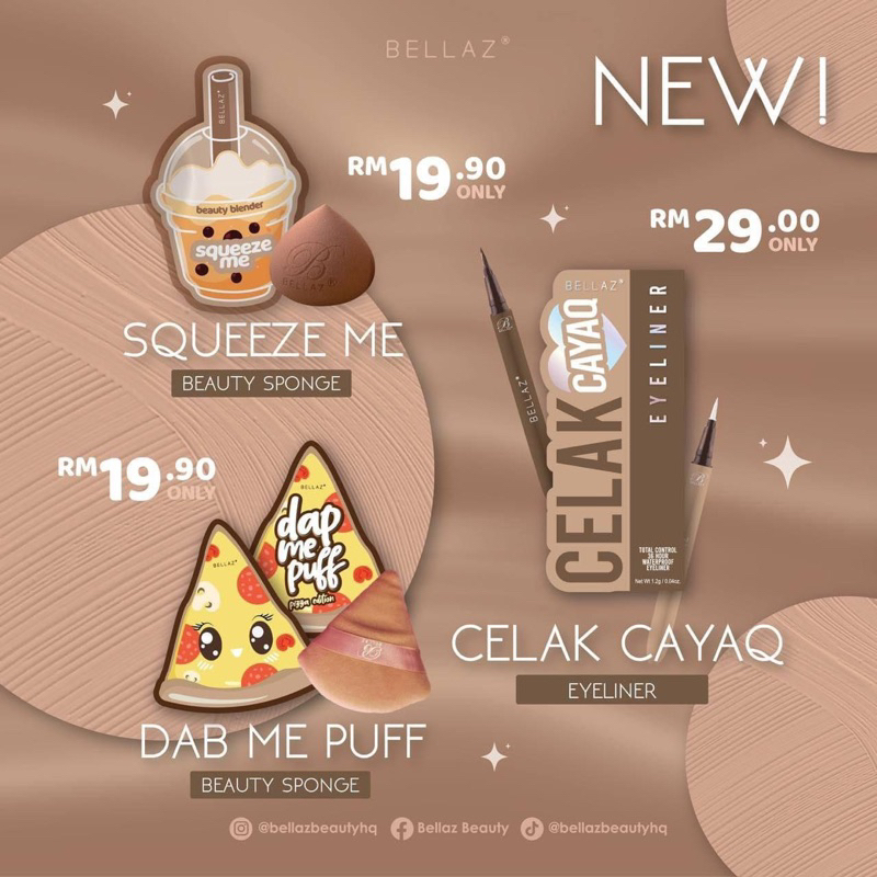 CELAK CAYAQ / DAP ME PUFF / SQUEEZE ME BEAUTY BLENDER BY MUA BELLAZ